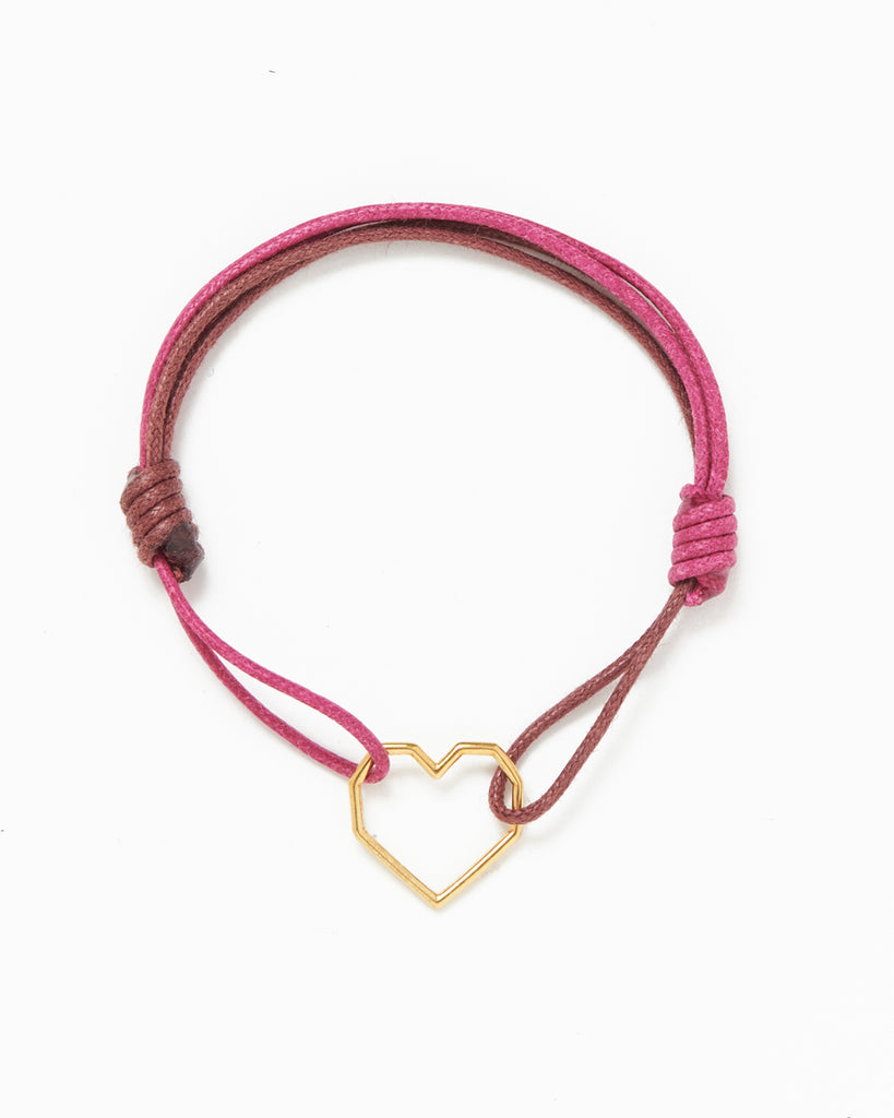 Corazon Cord Bracelet(Party pink×Burgundy)-Dearium(ディアリウム)
