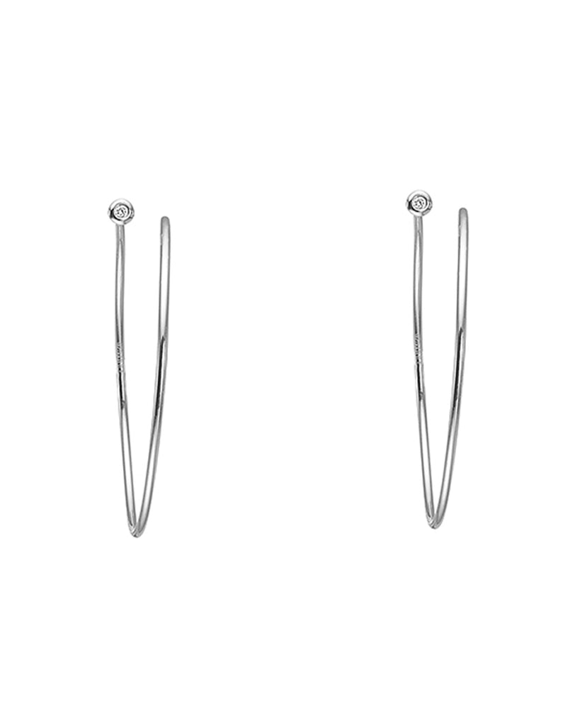 Sia Diamond Twirl Earrings(SV)-Dearium(ディアリウム)