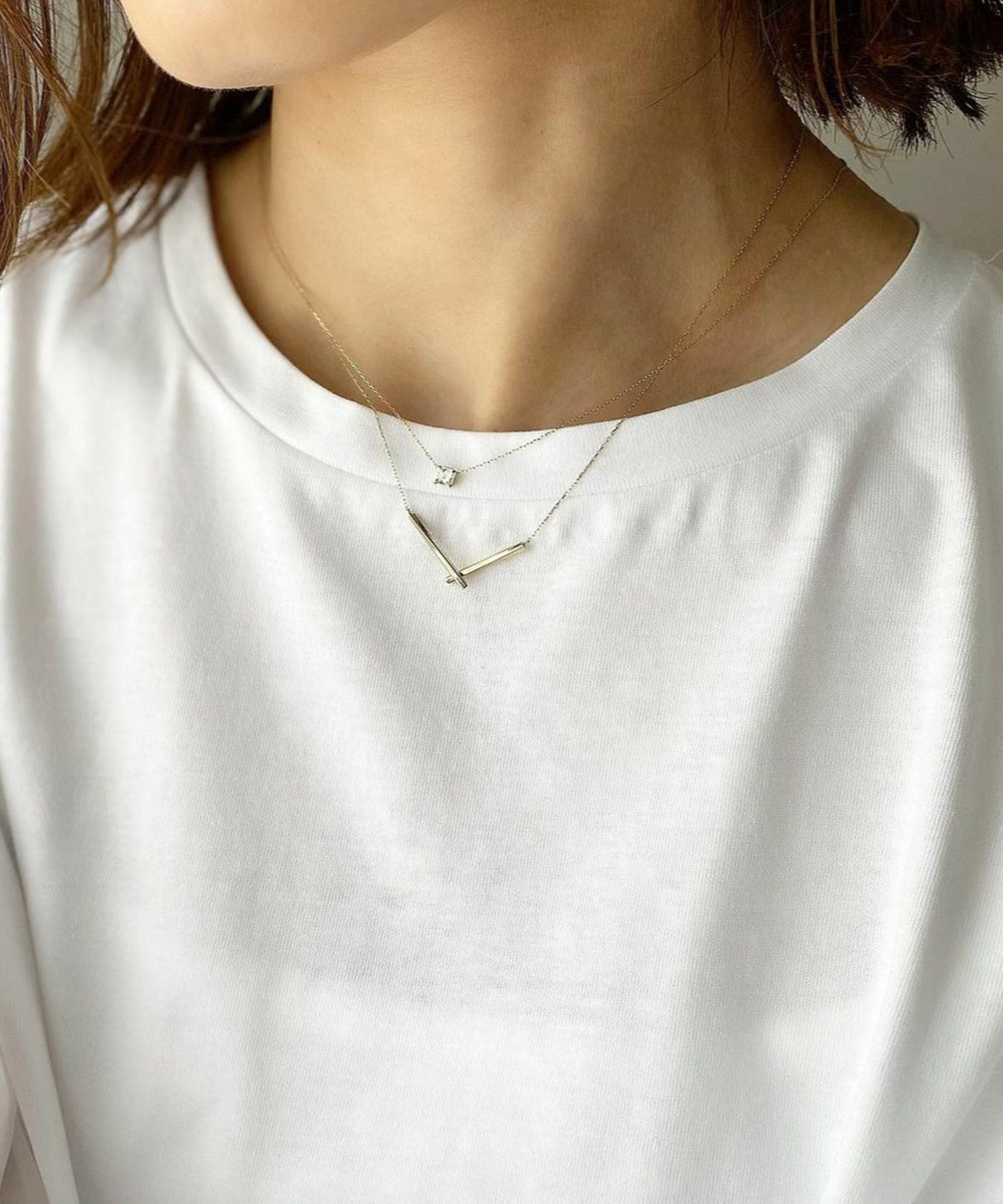 FACET ペンタント | 4月 誕生石 | White Topaz | 天然石 | ネックレス 