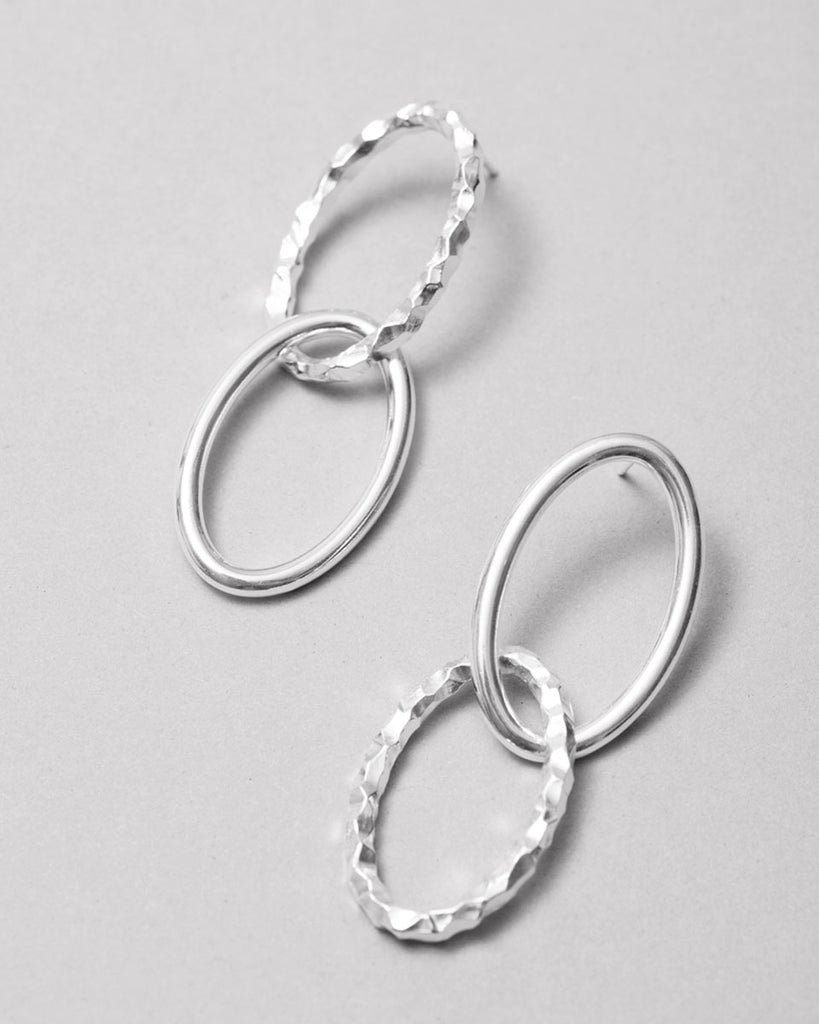 Ellipse Double earrings(SV)-Dearium(ディアリウム)