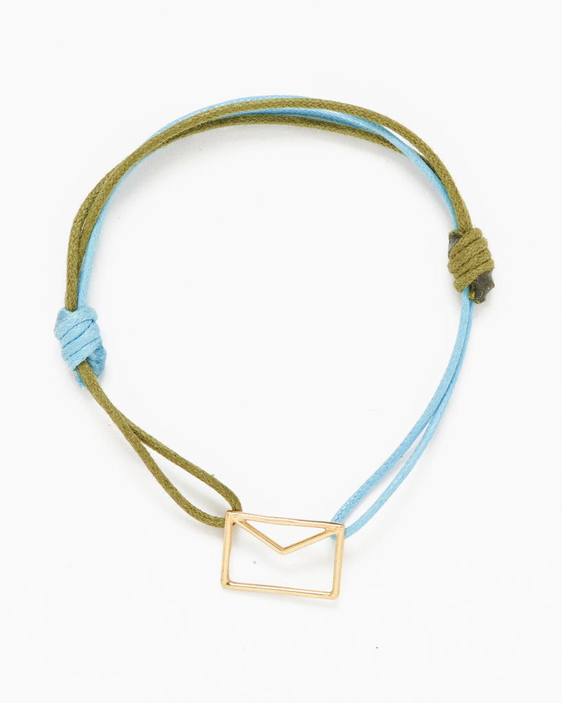 Carta Pura Cord Bracelet(Olive×Sky blue)-Dearium(ディアリウム)