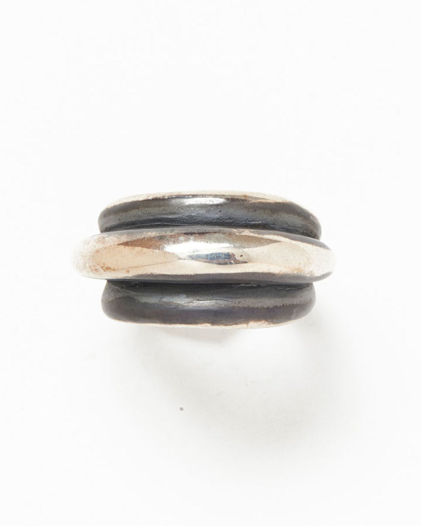 Oxidized Roll Sterling Silver Ring-Dearium(ディアリウム)