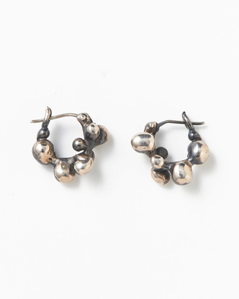Molton Cluster Hoop earrings-Dearium(ディアリウム)