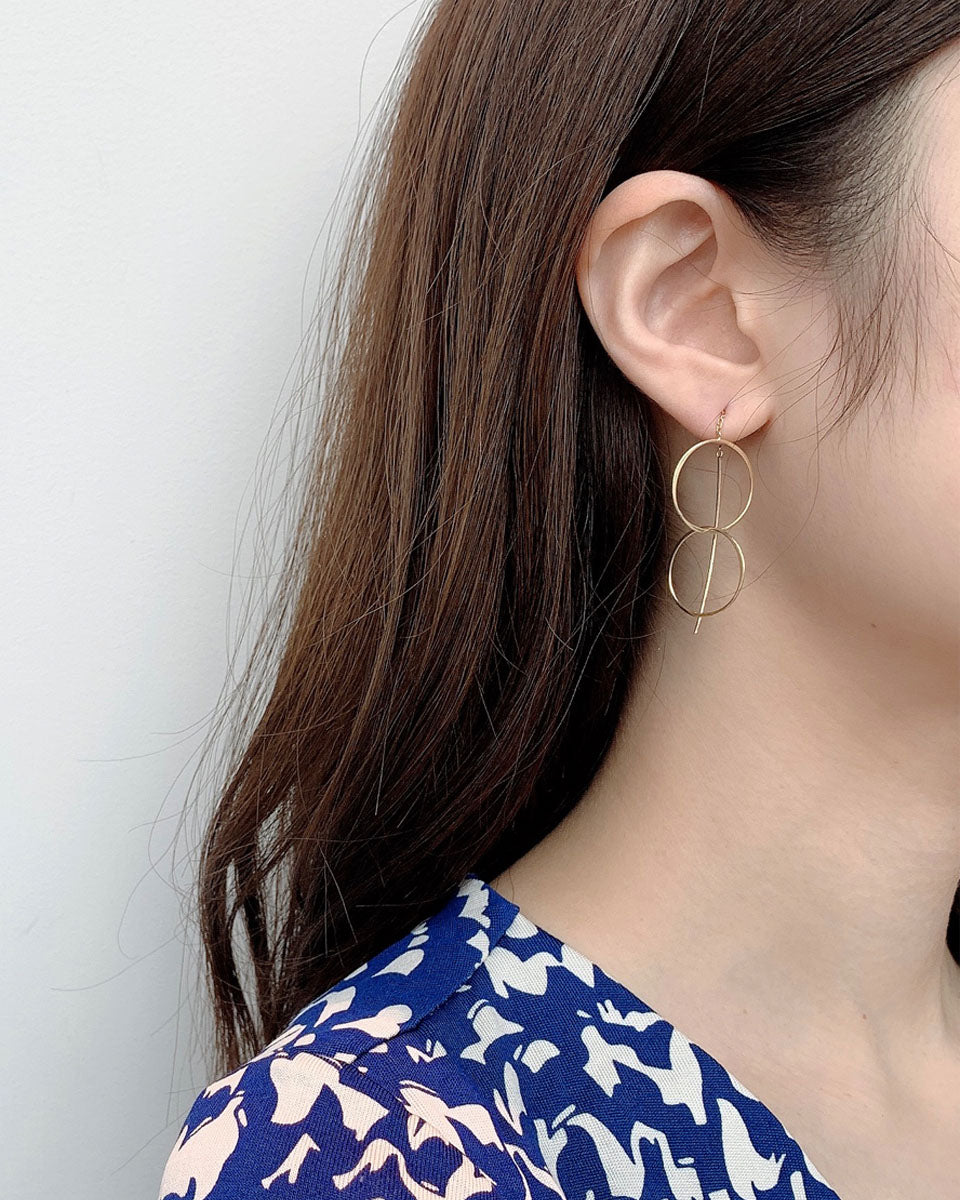 Shaesby/シェスビー Double hoop small | ピアス | K14 | ディア ...