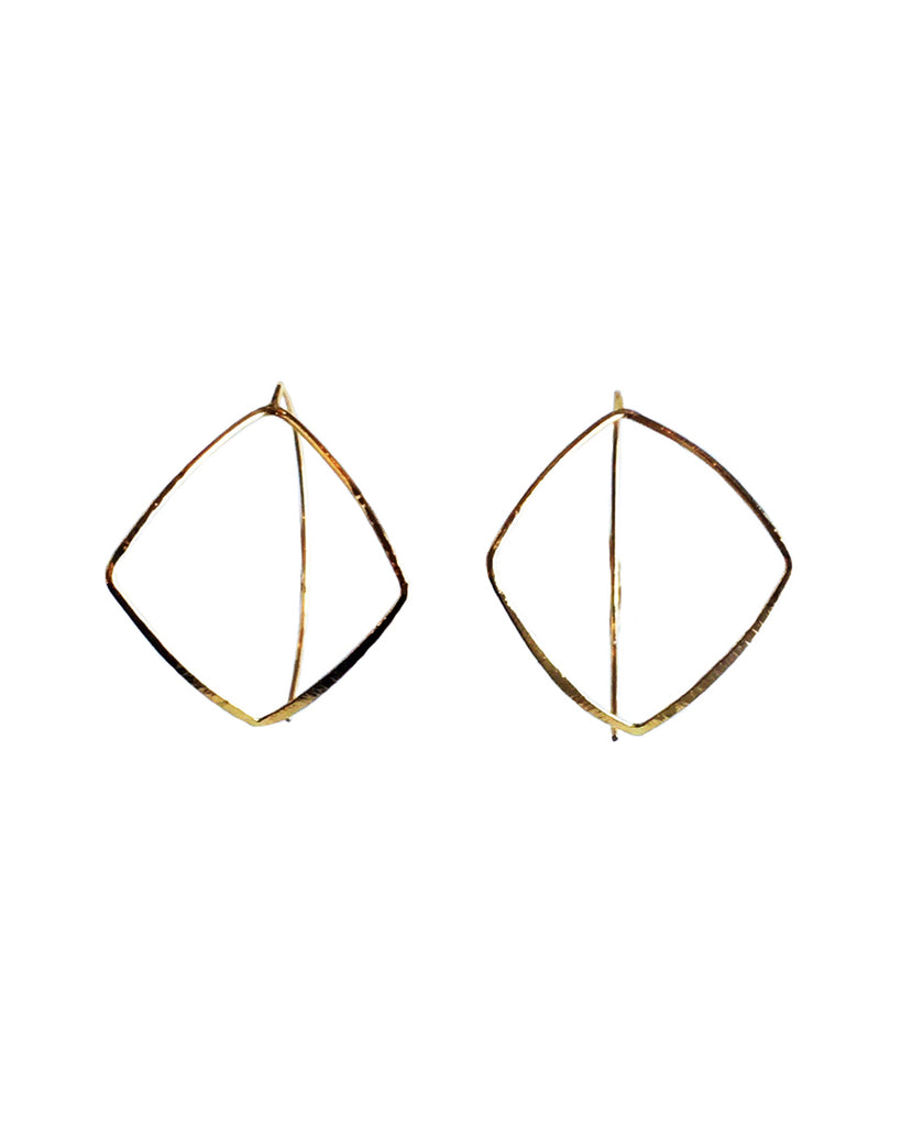 Cypress single diamond frame hoop-Dearium(ディアリウム)